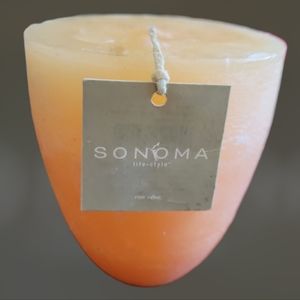 Vtg Tangerine Peach Spring Meadows Sonoma Candle